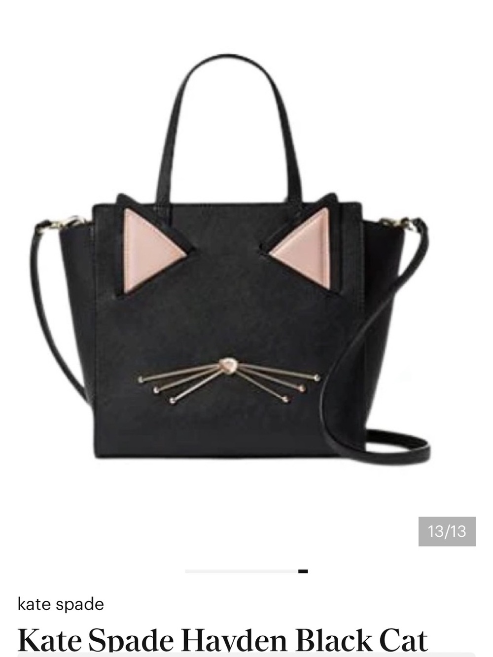 Kate Spade Hayden Black Cat Purse (Original) Bag